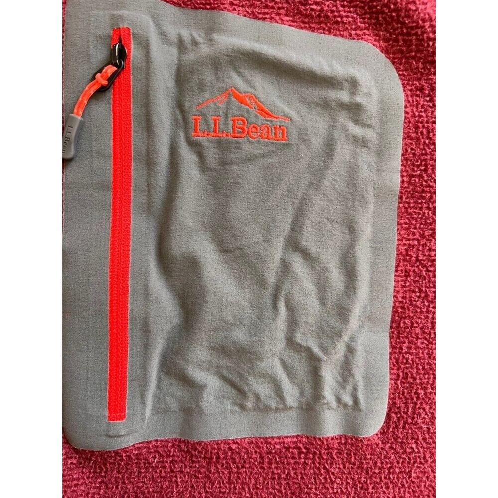 L.L. Bean Trail Fleece Jacket Men's LARGE Red Marled Half Zip Pullover Pocket - Picture 5 of 9